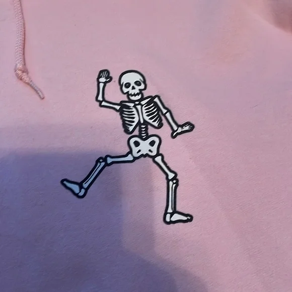 Pink Skeleton Graphic Hoodie - Picture 4 of 7